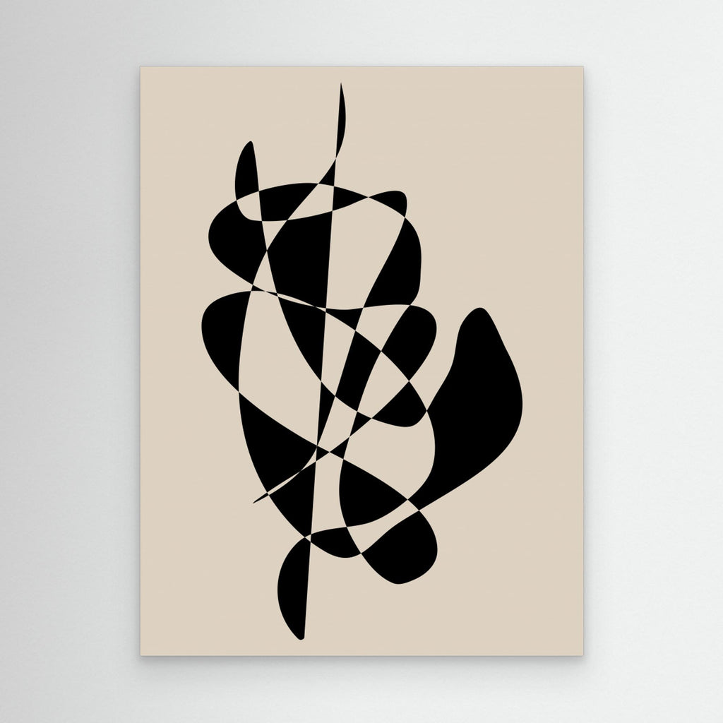 Abstract Black Shapes Artwork