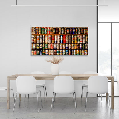 For bar kitchen Beer cans Canvas Wall Art Print For Kitchen