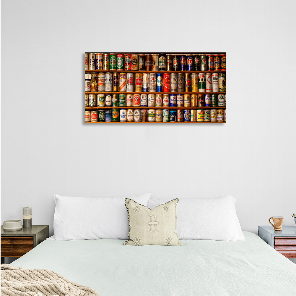 For bar kitchen Beer cans Canvas Wall Art Print For Kitchen