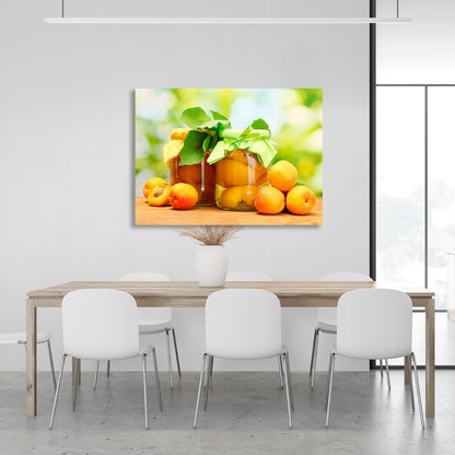 Canned apricots Canvas Wall Art Print For Kitchen