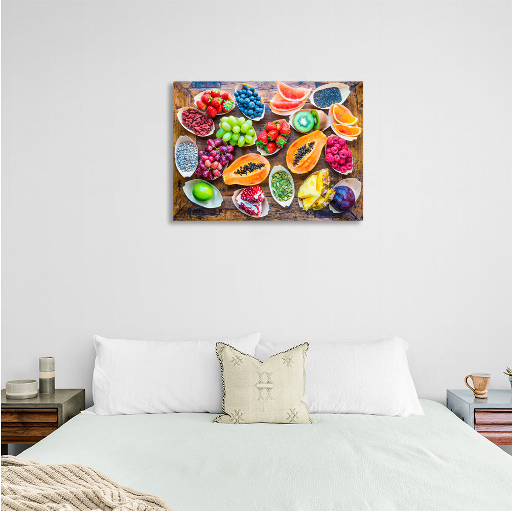 Fruits and berries Canvas Wall Art Print For Kitchen