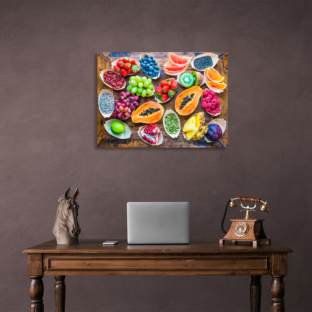 Fruits and berries Canvas Wall Art Print For Kitchen