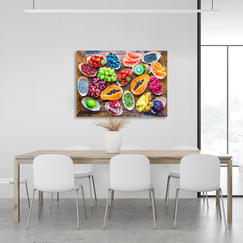 Fruits and berries Canvas Wall Art Print For Kitchen