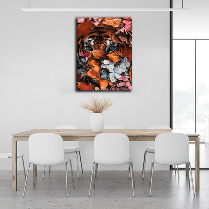 For home A tiger in colors Canvas Wall Art Print