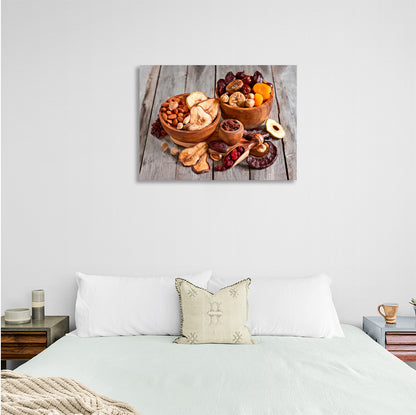 Dried fruits and nuts Canvas Wall Art Print For Kitchen