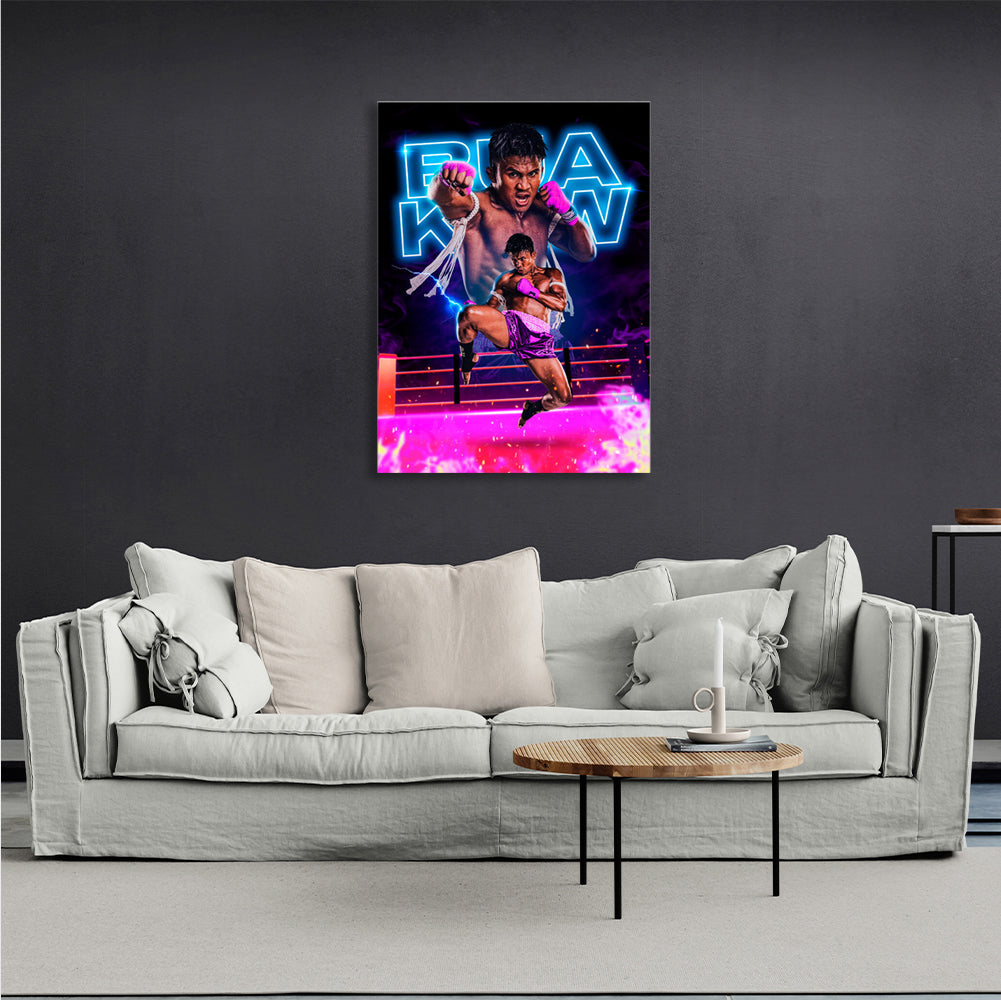 Muay Thai boxer Buakaw Banchamek Canvas Wall Art Print