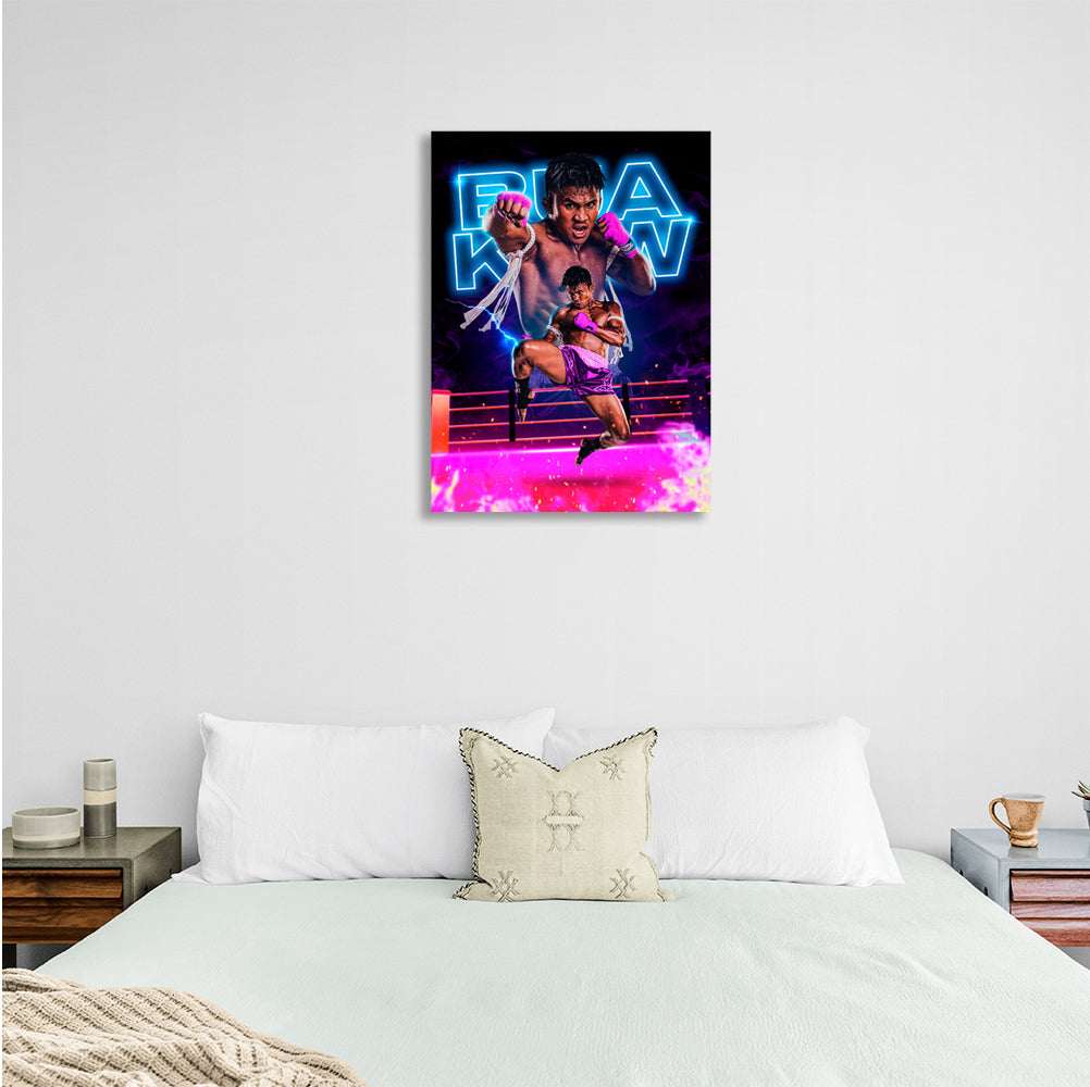 Muay Thai boxer Buakaw Banchamek Canvas Wall Art Print