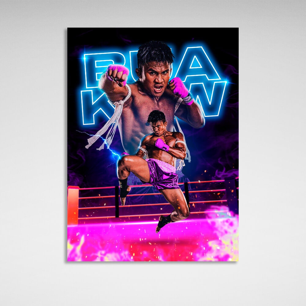 Muay Thai boxer Buakaw Banchamek Canvas Wall Art Print