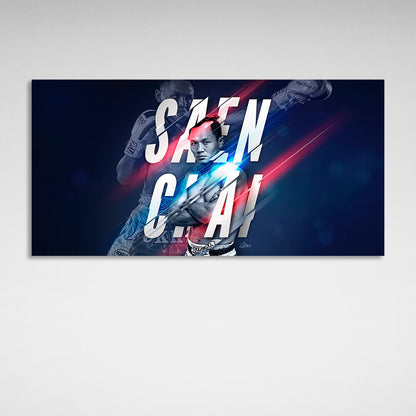 Muay Thai boxer Saenchai Sor Kingstar Canvas Wall Art Print