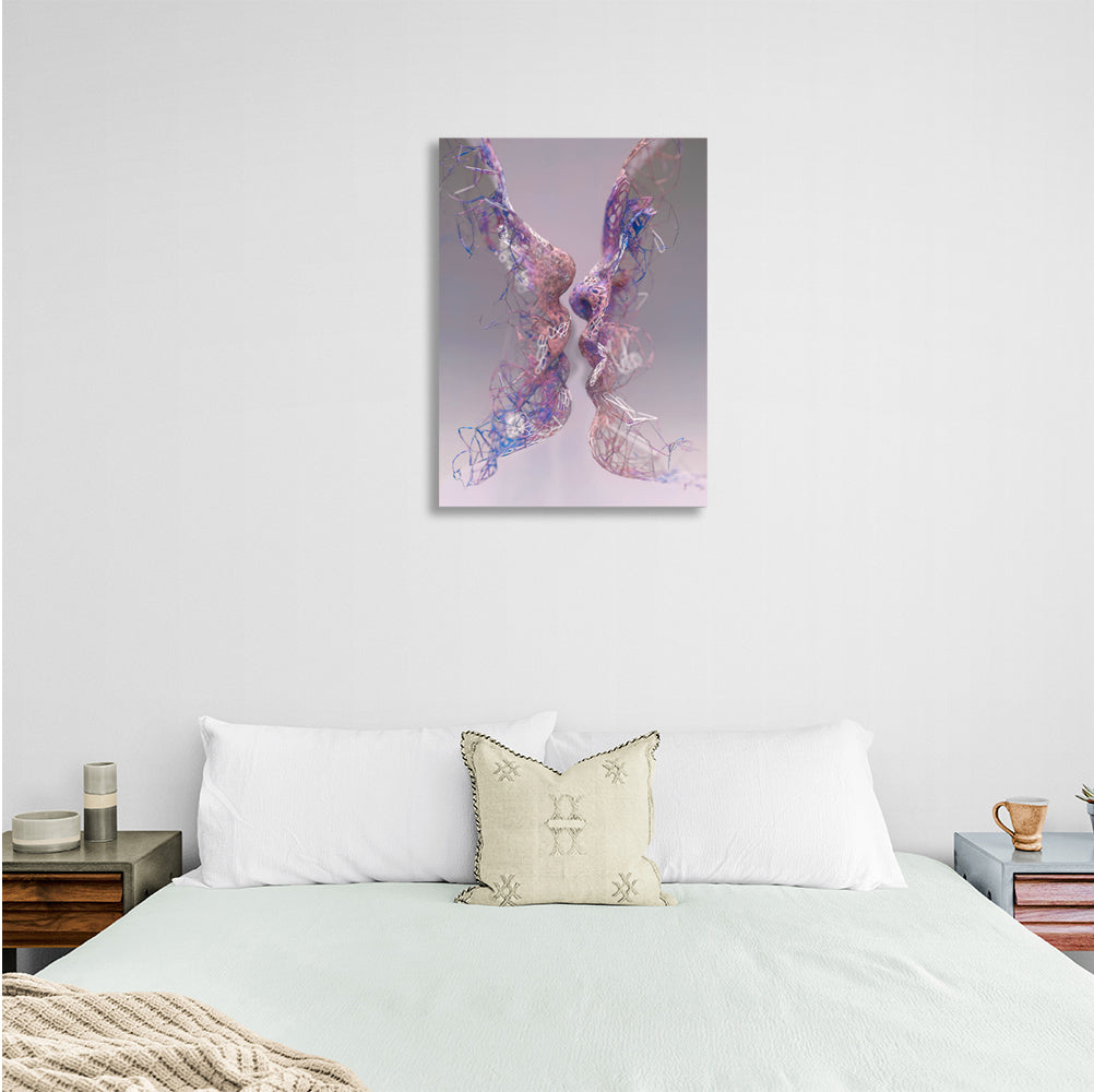 For bedroom Kiss two figures Canvas Wall Art Print