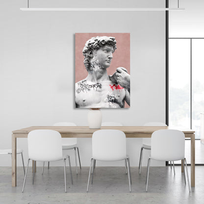 Interior statue of David Canvas Wall Art Print