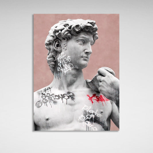 Interior statue of David Canvas Wall Art Print