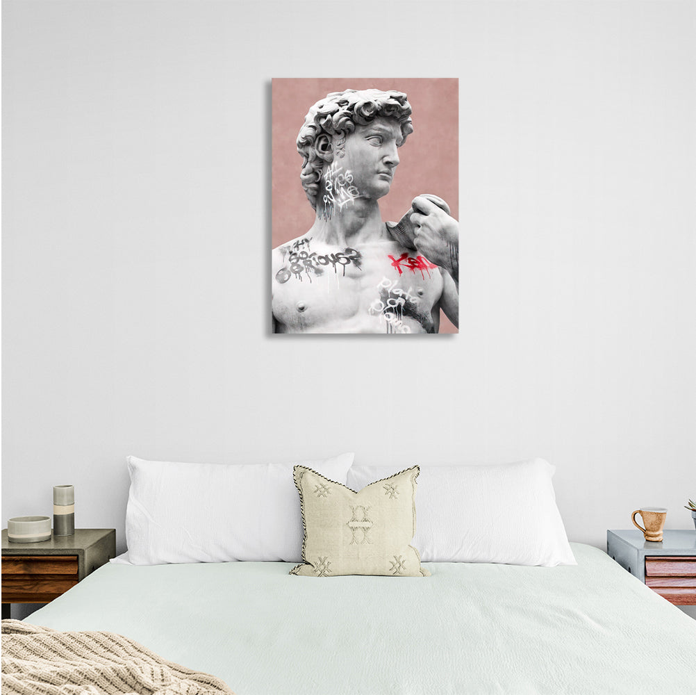 Interior statue of David Canvas Wall Art Print