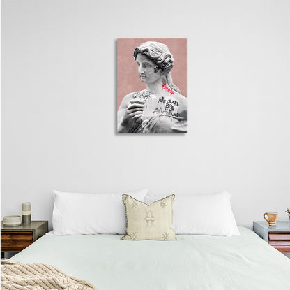 Interior Greek statue Canvas Wall Art Print