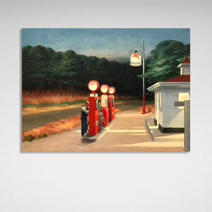 Reproduction Gas Station Edward Hopper Reproduction Canvas Wall Art Print