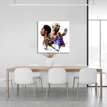 Basketball player Kobe Bryant Canvas Wall Art Print