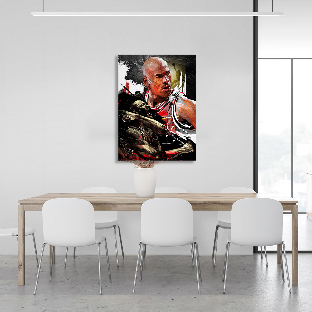 Basketball player Michael Jordan Canvas Wall Art Print