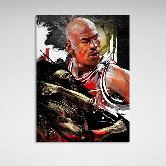 Basketball player Michael Jordan Canvas Wall Art Print