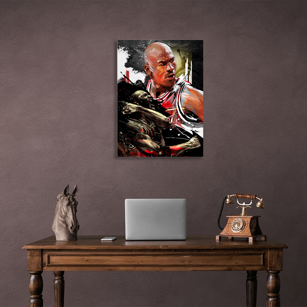 Basketball player Michael Jordan Canvas Wall Art Print