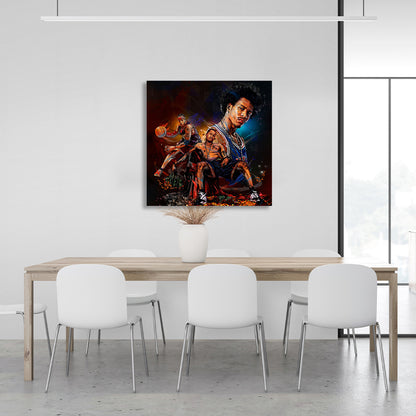 Basketball player Allen Iverson, a Philadelphia legend Canvas Wall Art Print