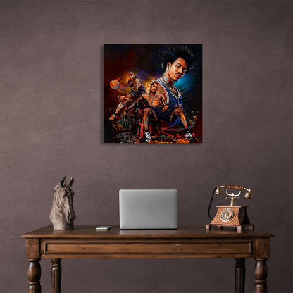 Basketball player Allen Iverson, a Philadelphia legend Canvas Wall Art Print