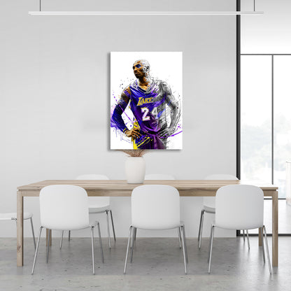 Basketball player Kobe Bryant Los Angeles Lakers Canvas Wall Art Print