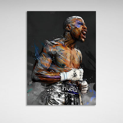 Boxer Floyd Mayweather Canvas Wall Art Print