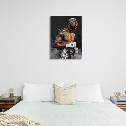 Boxer Floyd Mayweather Canvas Wall Art Print