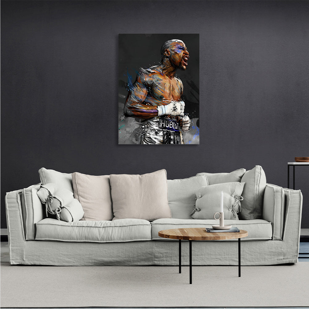 Boxer Floyd Mayweather Canvas Wall Art Print