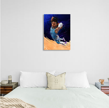 Basketball player Jah Morant Canvas Wall Art Print