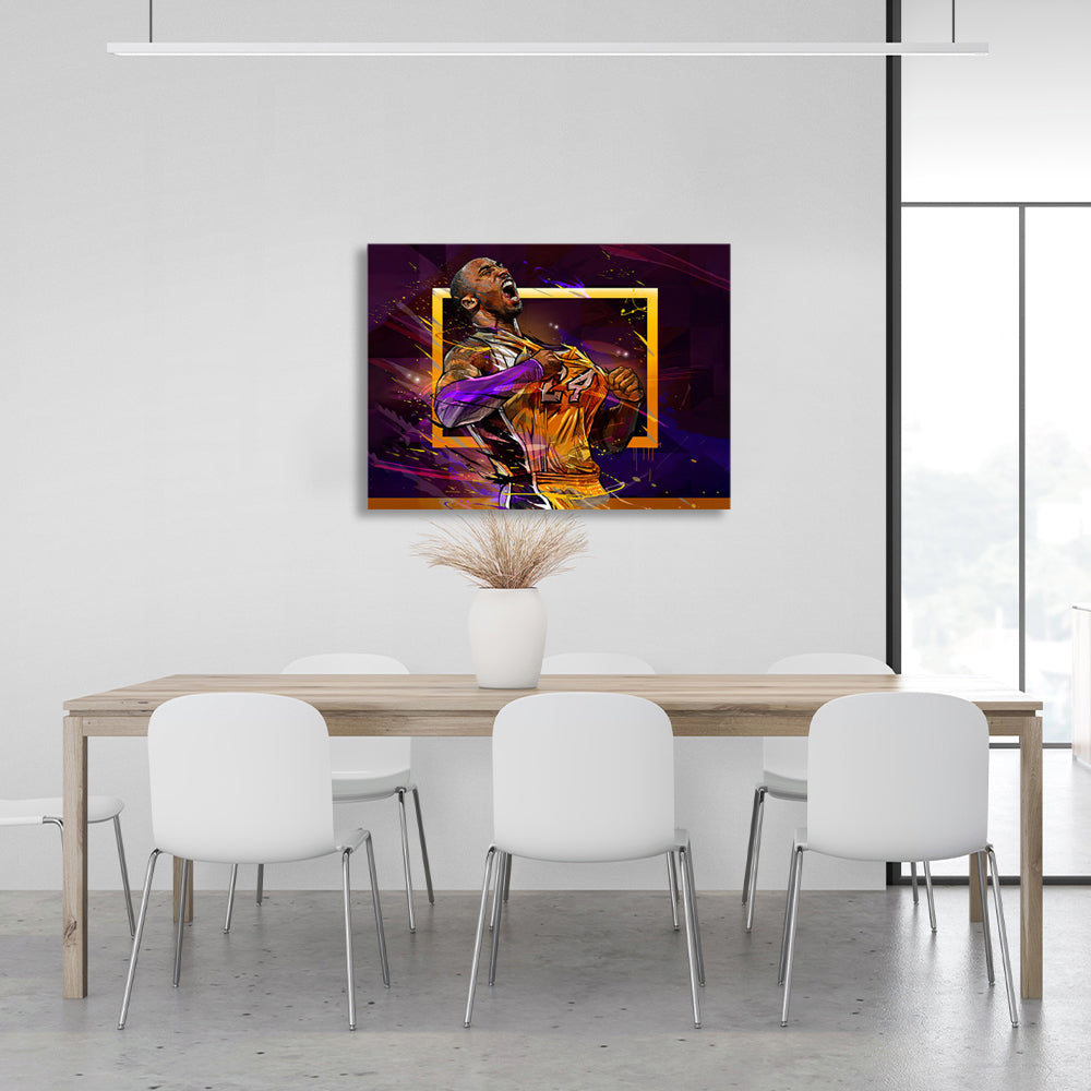 Basketball player Los Angeles Lakers Kobe Bryant Canvas Wall Art Print