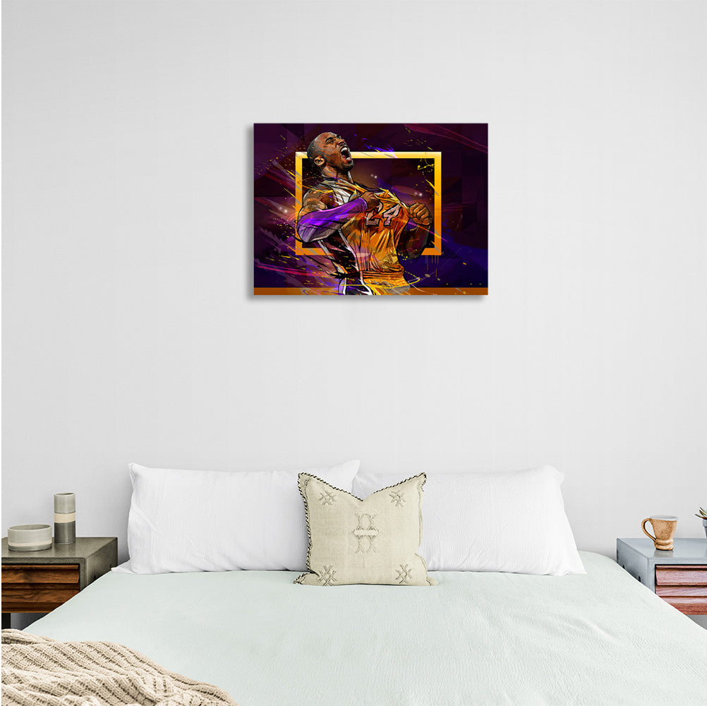 Basketball player Los Angeles Lakers Kobe Bryant Canvas Wall Art Print