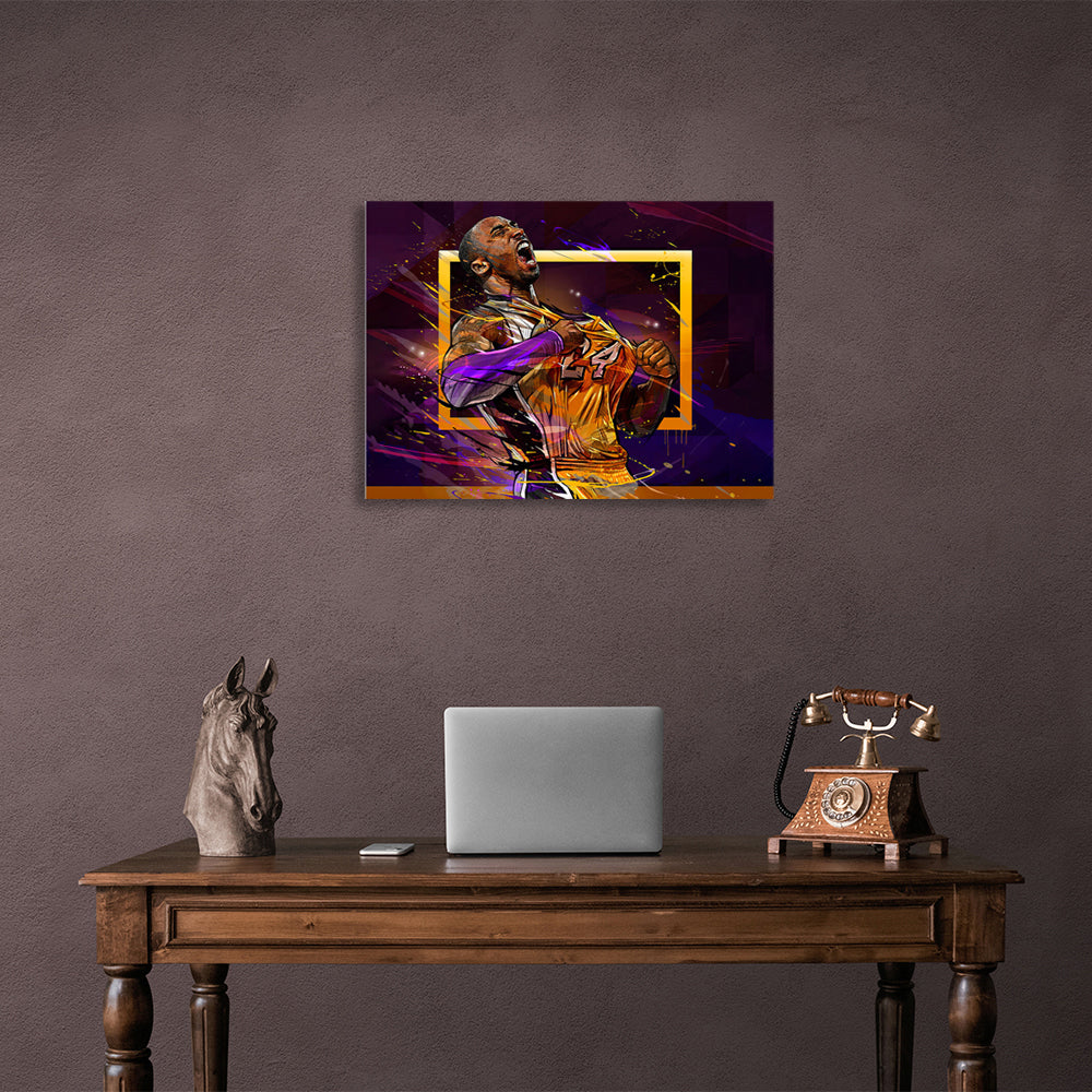 Basketball player Los Angeles Lakers Kobe Bryant Canvas Wall Art Print