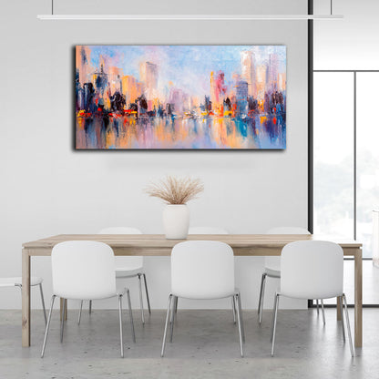 For home Skyline city view Canvas Wall Art Print