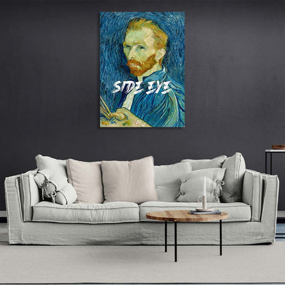 Canvas Wall Art Print Self-Portrait by Van Gogh. Side eye