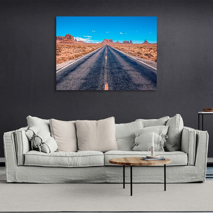 Canvas Wall Art Print Road to Monument Valley