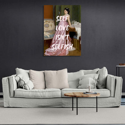 Canvas Wall Art Print Self love isn't selfish