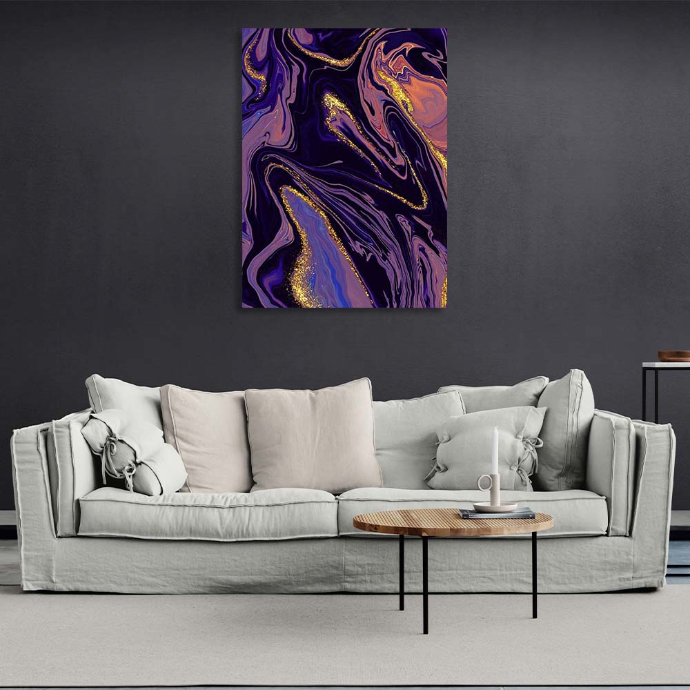 Abstraction Canvas Wall Art Print Purple and lilac