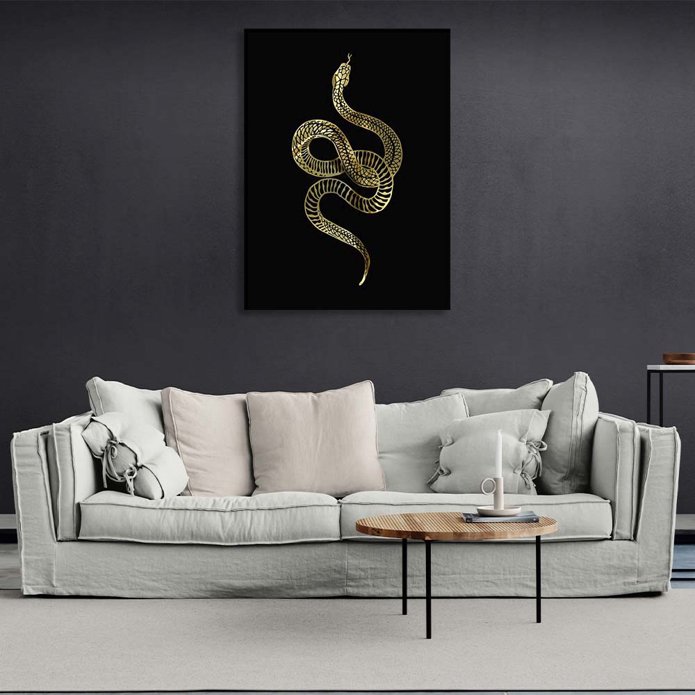 Canvas Wall Art Print Golden snake