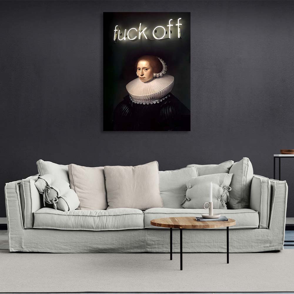 Canvas Wall Art Print Portrait of Elizabeth 1. Fuck off