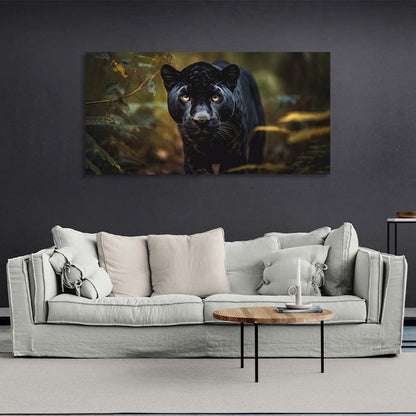 Canvas Wall Art Print Black Jaguar