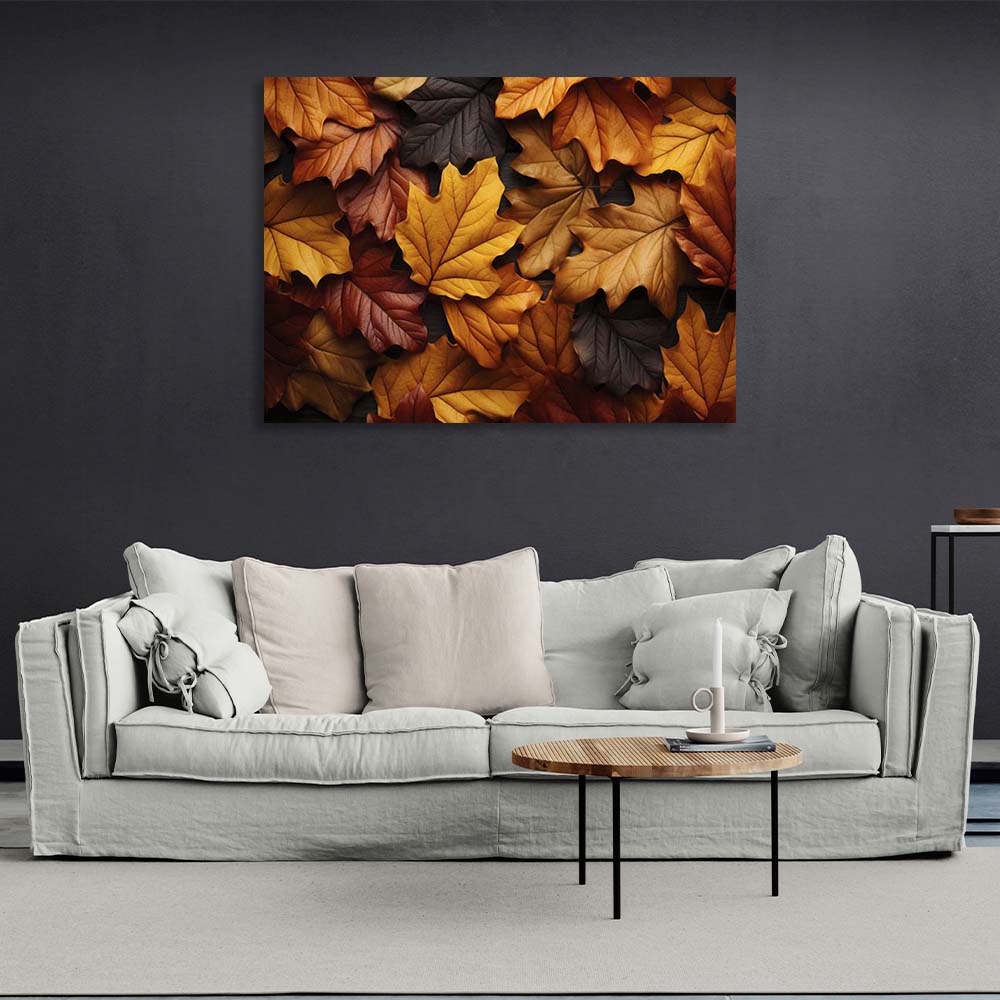 Canvas Wall Art Print Fallen leaves