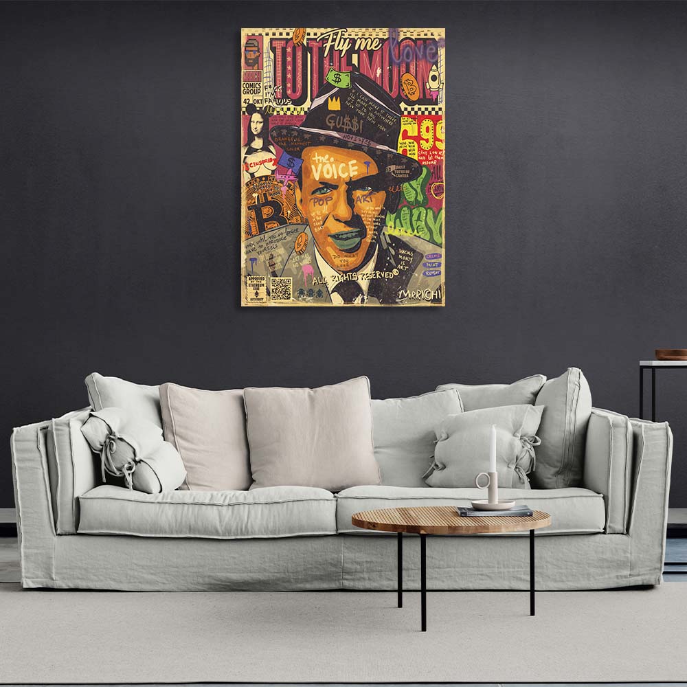 Pop Art Frank Sinatra Canvas Wall Art Print