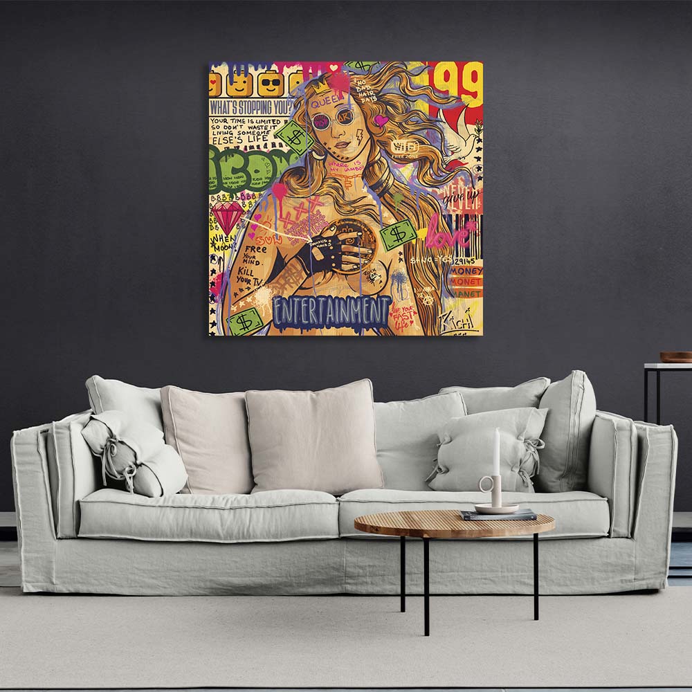 Pop art The birth of Venus Canvas Wall Art Print