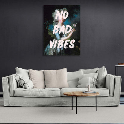 Canvas Wall Art Print No bad vibes