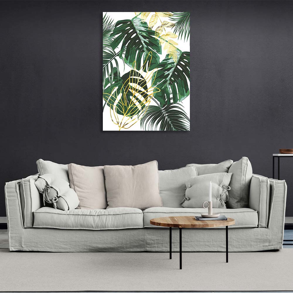 Canvas Wall Art Print Tropical Leaves