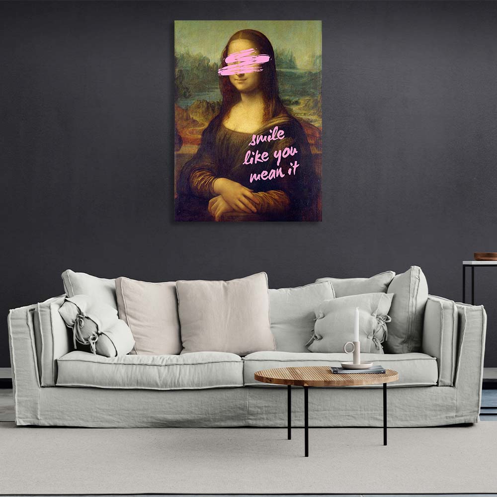 Canvas Wall Art Print Smile like you mean it