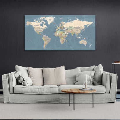 Canvas Wall Art Print Map of the New World