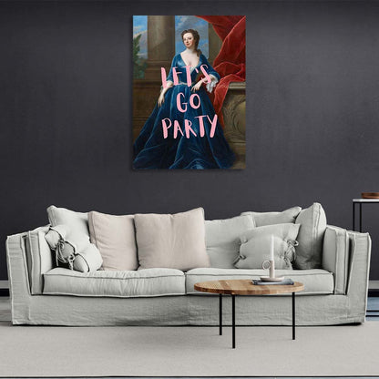 Canvas Wall Art Print Let's go party