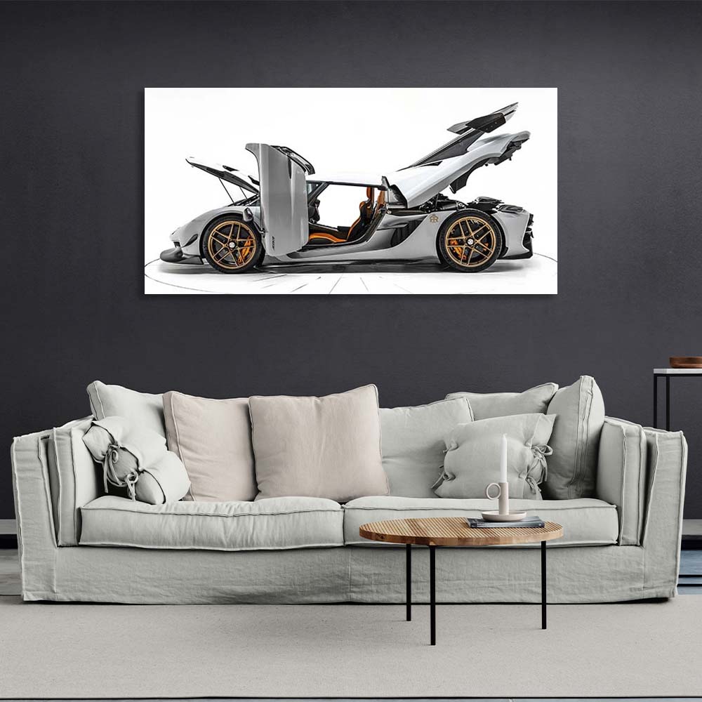 Canvas Wall Art Print Car Koenigsegg Jesko Attack